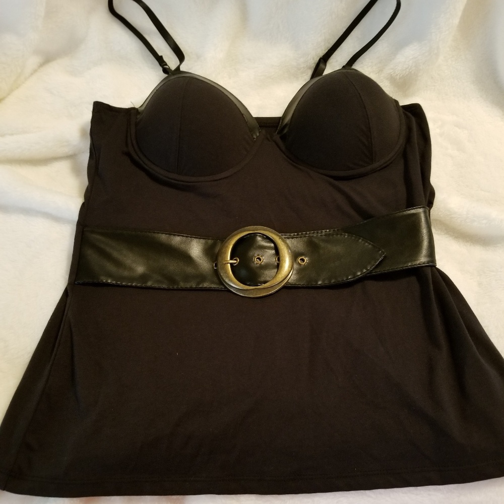 GLO Jeans Belted Tank